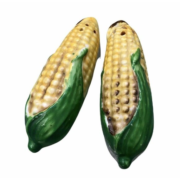 Vintage Corn On The Cob Salt And Pepper Shakers Japan 3” - Picture 2 of 5
